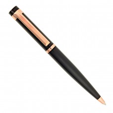 Στυλό ατσάλινο μαύρο με ρόζ χρυσό